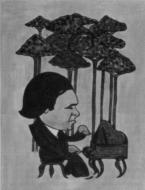 Caricatura di Respighi