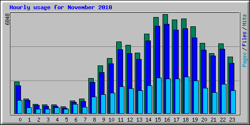 Hourly usage for November 2010