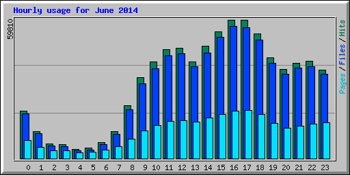 Hourly usage for June 2014
