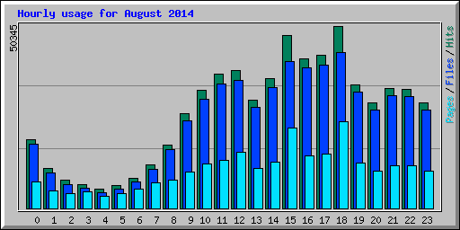 Hourly usage for August 2014