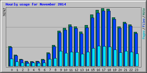 Hourly usage for November 2014