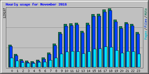 Hourly usage for November 2016